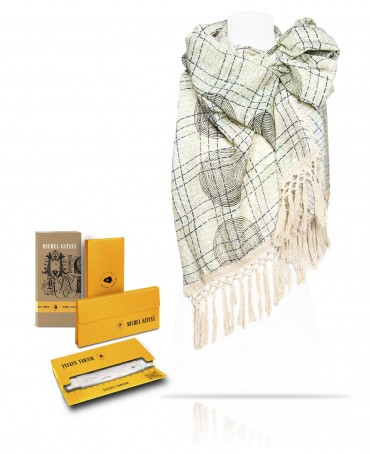 Палантин Унисекс HW.FR240-LIANES/BLANCHE